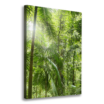 Cuadro canvas decorativo para salón vertical Selva tropical
