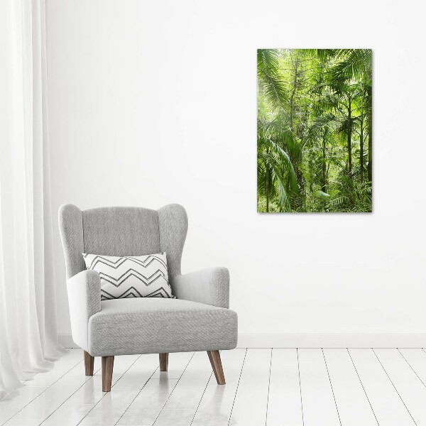 Cuadro canvas decorativo para salón vertical Selva tropical