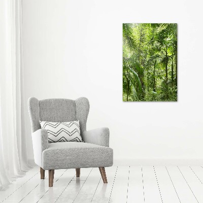 Cuadro canvas decorativo para salón vertical Selva tropical