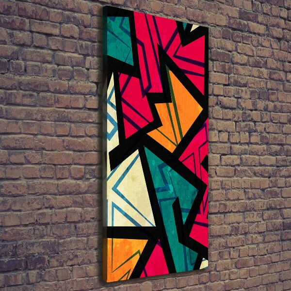 Cuadro canvas decorativo para salón vertical Fondo geométrico