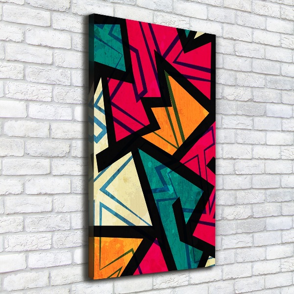 Cuadro canvas decorativo para salón vertical Fondo geométrico