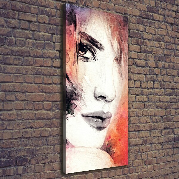 Cuadro canvas decorativo para salón vertical Mujer abstracta
