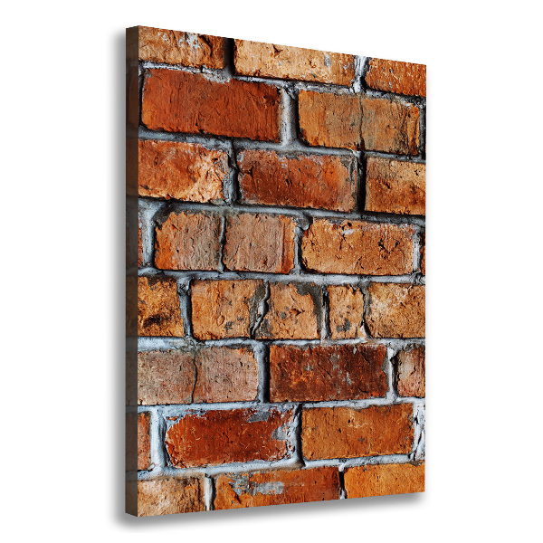 Cuadro moderno en lienzo resistente uv vertical pared de ladrillos