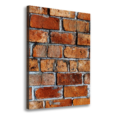 Cuadro moderno en lienzo resistente uv vertical pared de ladrillos