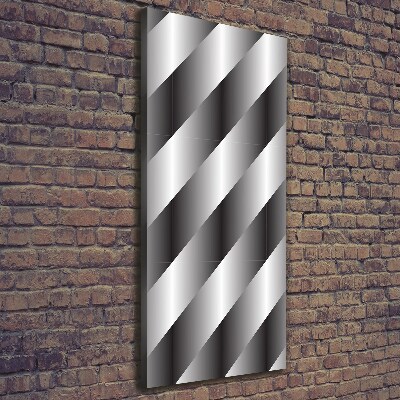 Cuadro canvas decorativo para salón vertical Rayas abstractas