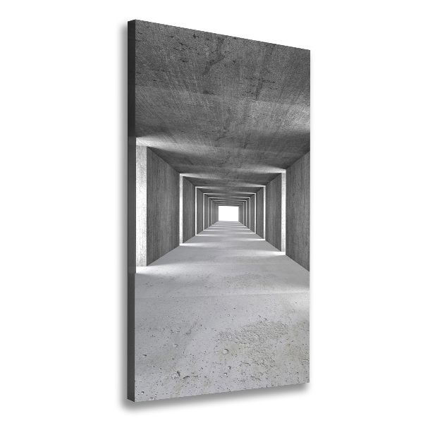 Cuadro moderno en lienzo resistente uv vertical Túnel de hormigón
