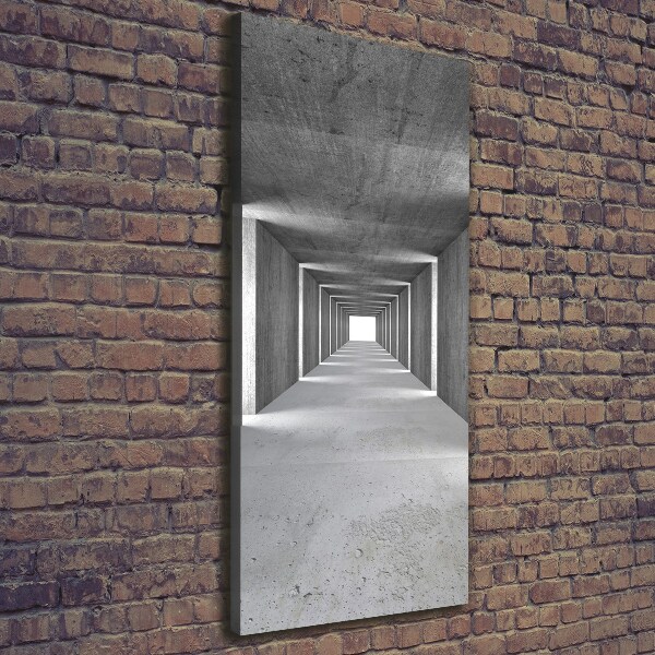 Cuadro moderno en lienzo resistente uv vertical Túnel de hormigón