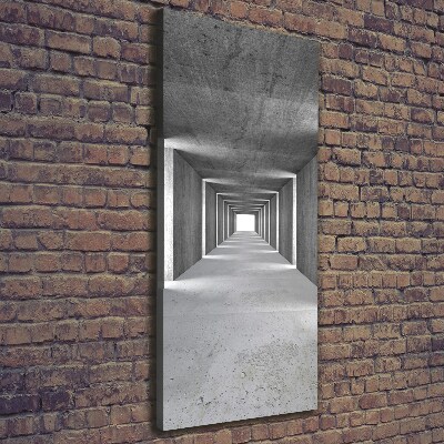 Cuadro moderno en lienzo resistente uv vertical Túnel de hormigón