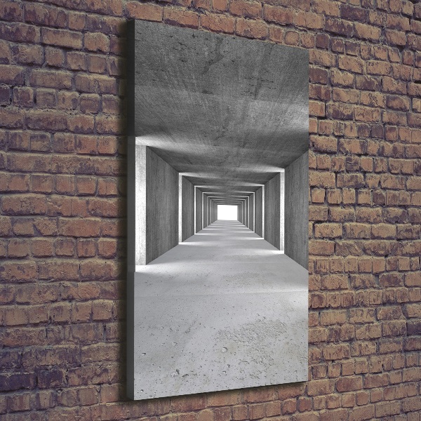 Cuadro moderno en lienzo resistente uv vertical Túnel de hormigón
