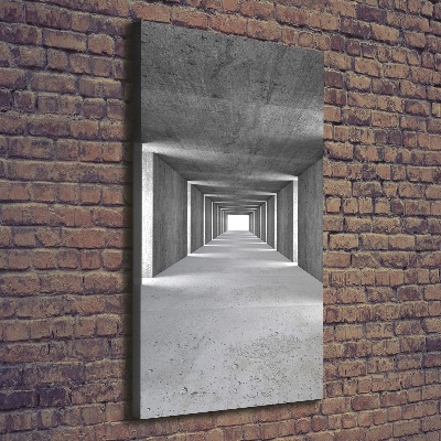 Cuadro moderno en lienzo resistente uv vertical Túnel de hormigón