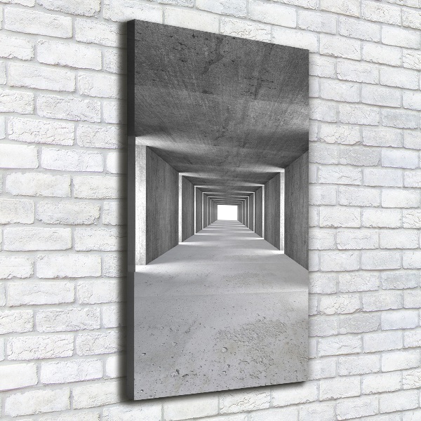 Cuadro moderno en lienzo resistente uv vertical Túnel de hormigón