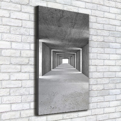 Cuadro moderno en lienzo resistente uv vertical Túnel de hormigón