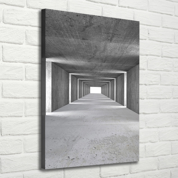 Cuadro moderno en lienzo resistente uv vertical Túnel de hormigón