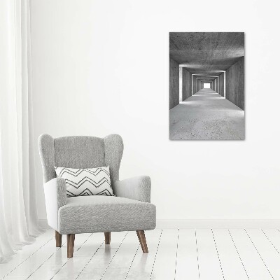 Cuadro moderno en lienzo resistente uv vertical Túnel de hormigón