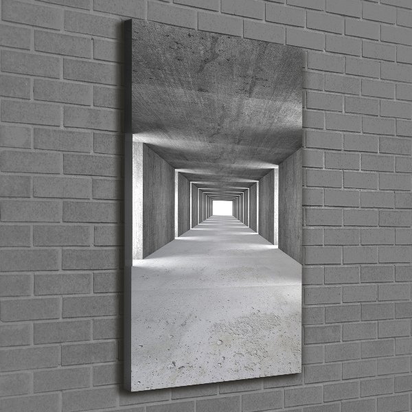 Cuadro moderno en lienzo resistente uv vertical Túnel de hormigón