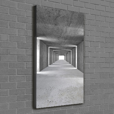 Cuadro moderno en lienzo resistente uv vertical Túnel de hormigón