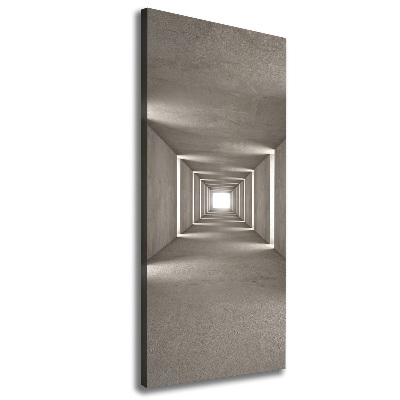 Fotografía en lienzo vertical Túnel de hormigón