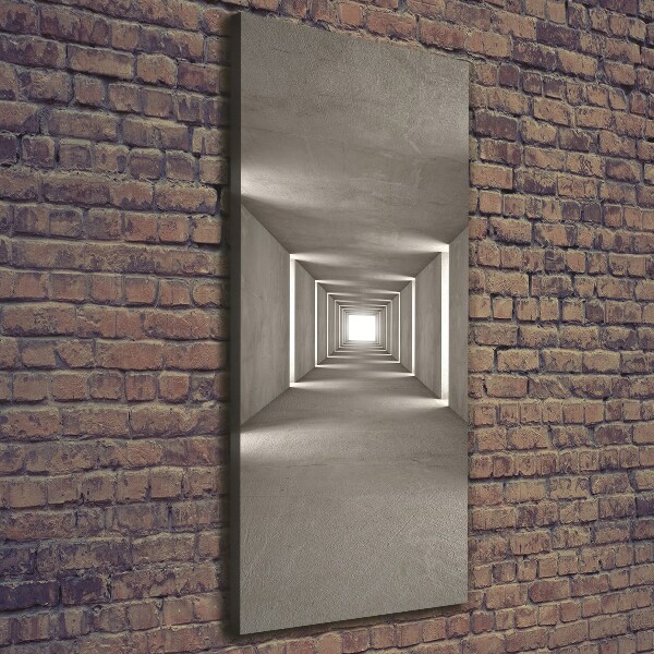 Fotografía en lienzo vertical Túnel de hormigón