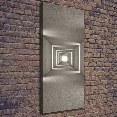 Fotografía en lienzo vertical Túnel de hormigón