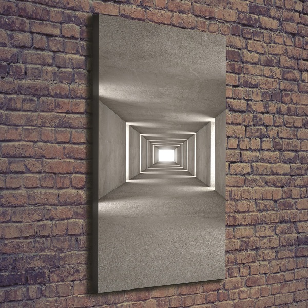 Fotografía en lienzo vertical Túnel de hormigón