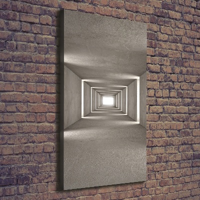 Fotografía en lienzo vertical Túnel de hormigón