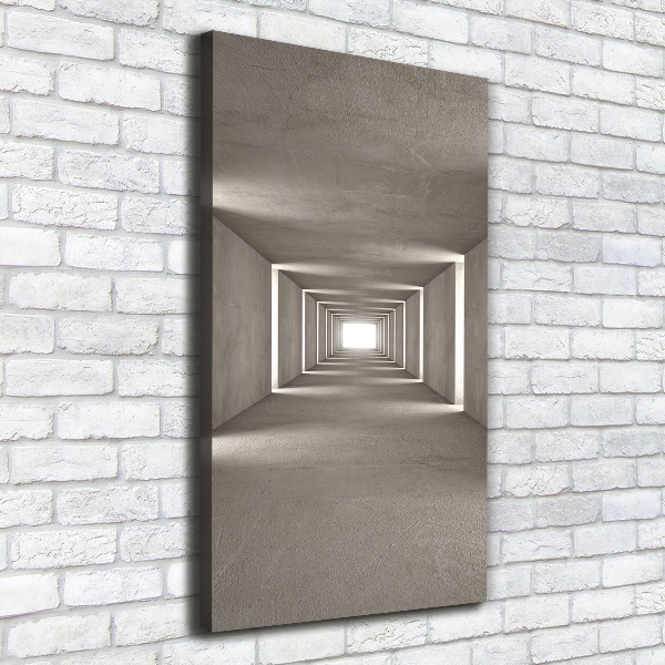 Fotografía en lienzo vertical Túnel de hormigón