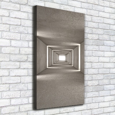 Fotografía en lienzo vertical Túnel de hormigón