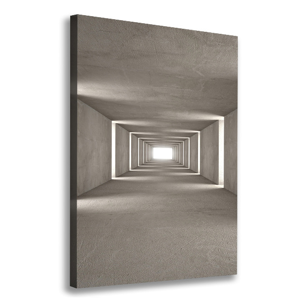 Fotografía en lienzo vertical Túnel de hormigón