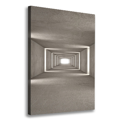 Fotografía en lienzo vertical Túnel de hormigón