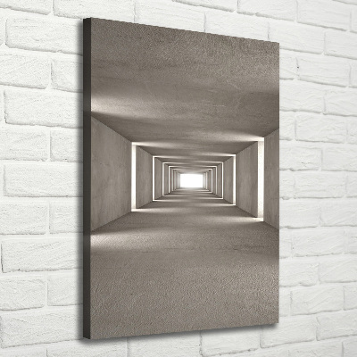 Fotografía en lienzo vertical Túnel de hormigón
