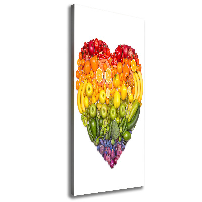 Impresión en lienzo vertical Corazón de fruta