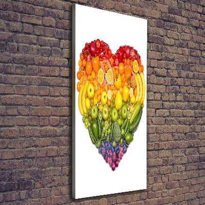 Impresión en lienzo vertical Corazón de fruta