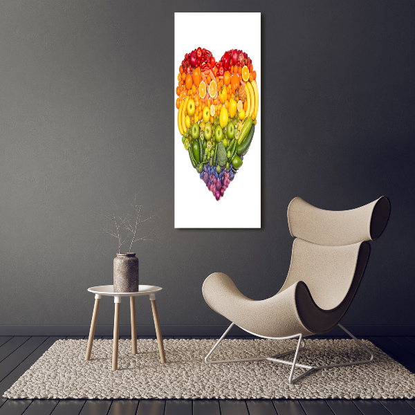 Impresión en lienzo vertical Corazón de fruta