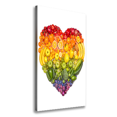 Impresión en lienzo vertical Corazón de fruta
