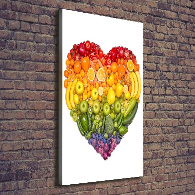 Impresión en lienzo vertical Corazón de fruta