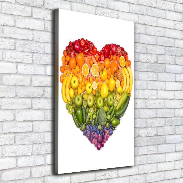 Impresión en lienzo vertical Corazón de fruta