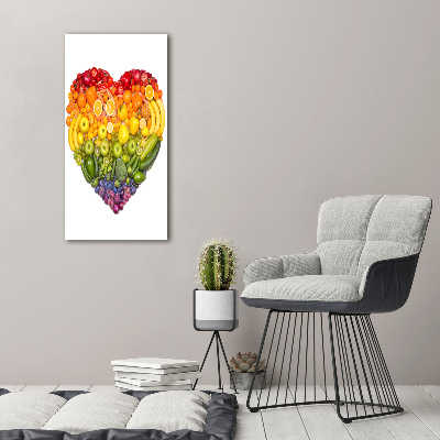 Impresión en lienzo vertical Corazón de fruta
