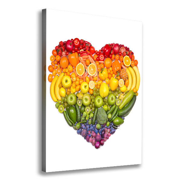 Impresión en lienzo vertical Corazón de fruta