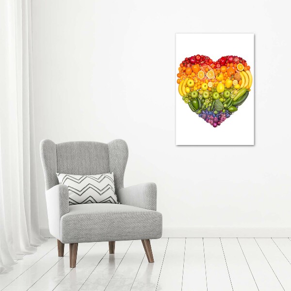 Impresión en lienzo vertical Corazón de fruta
