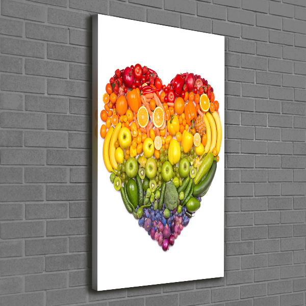 Impresión en lienzo vertical Corazón de fruta