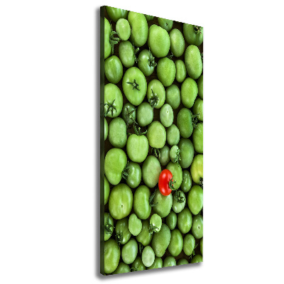 Cuadro canvas decorativo para salón vertical tomate rojo
