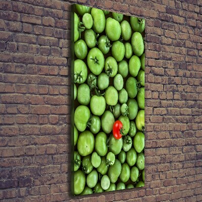 Cuadro canvas decorativo para salón vertical tomate rojo
