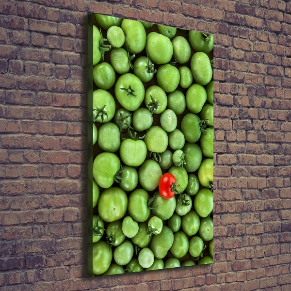 Cuadro canvas decorativo para salón vertical tomate rojo