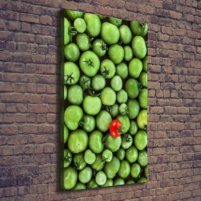 Cuadro canvas decorativo para salón vertical tomate rojo
