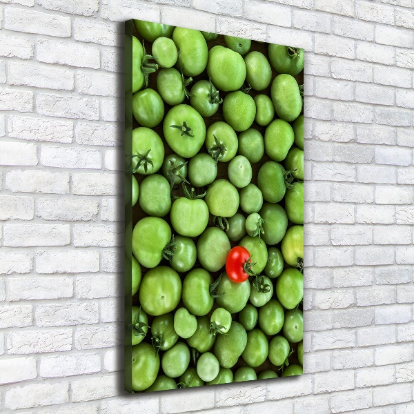 Cuadro canvas decorativo para salón vertical tomate rojo