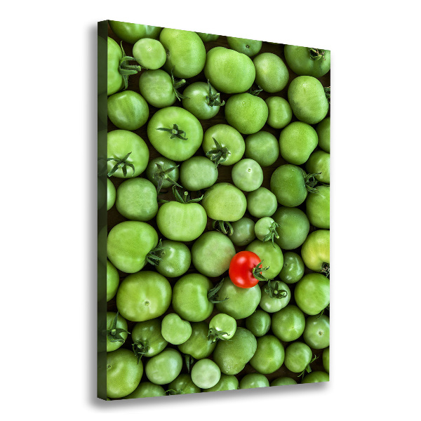 Cuadro canvas decorativo para salón vertical tomate rojo