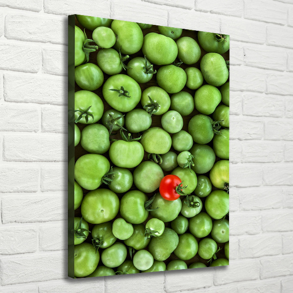 Cuadro canvas decorativo para salón vertical tomate rojo