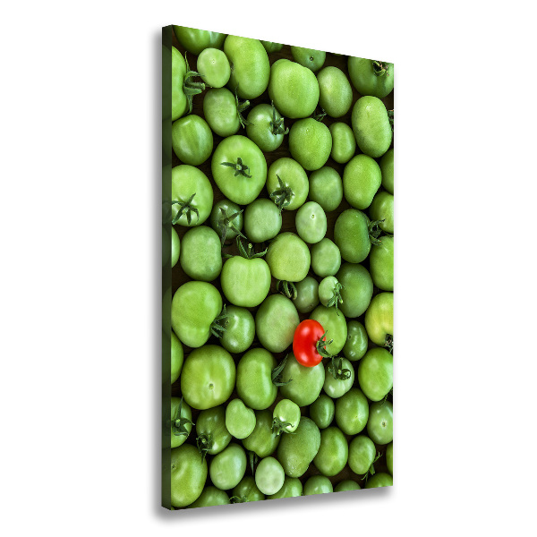 Cuadro canvas decorativo para salón vertical tomate rojo