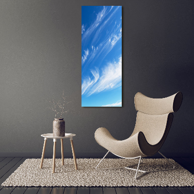 Fotografía en lienzo vertical Nubes en el cielo