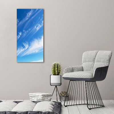 Fotografía en lienzo vertical Nubes en el cielo
